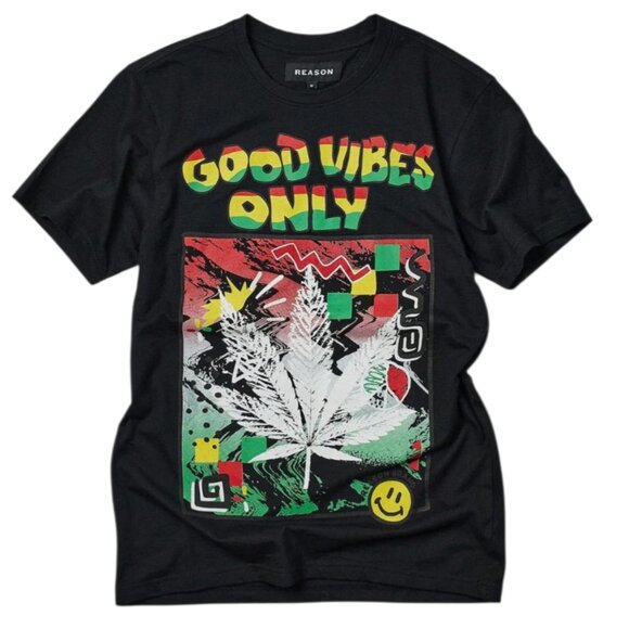 Good Vibes Only Short Sleeve Tee - Black - Picture 1 of 2